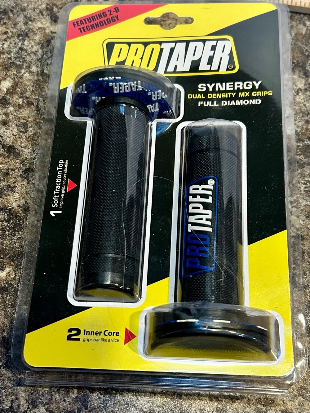 Synergy Black Motorcycle Handlebar Grips